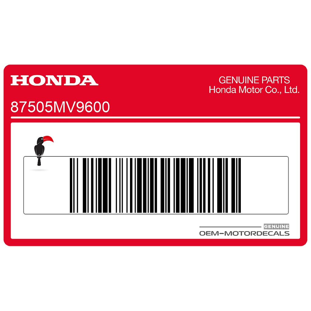 Pegatina advertencia neumático Honda CBR600F Hurricane basculante OEM 87505MV9600