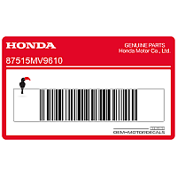 HONDA Etiqueta de advertencia para carenado 87515-MV9-610
