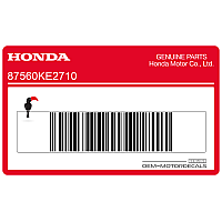 HONDA Frame waarschuwingssticker, linkerkant 87560-KE2-710
