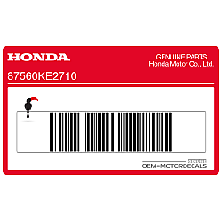Frame caution label, left side