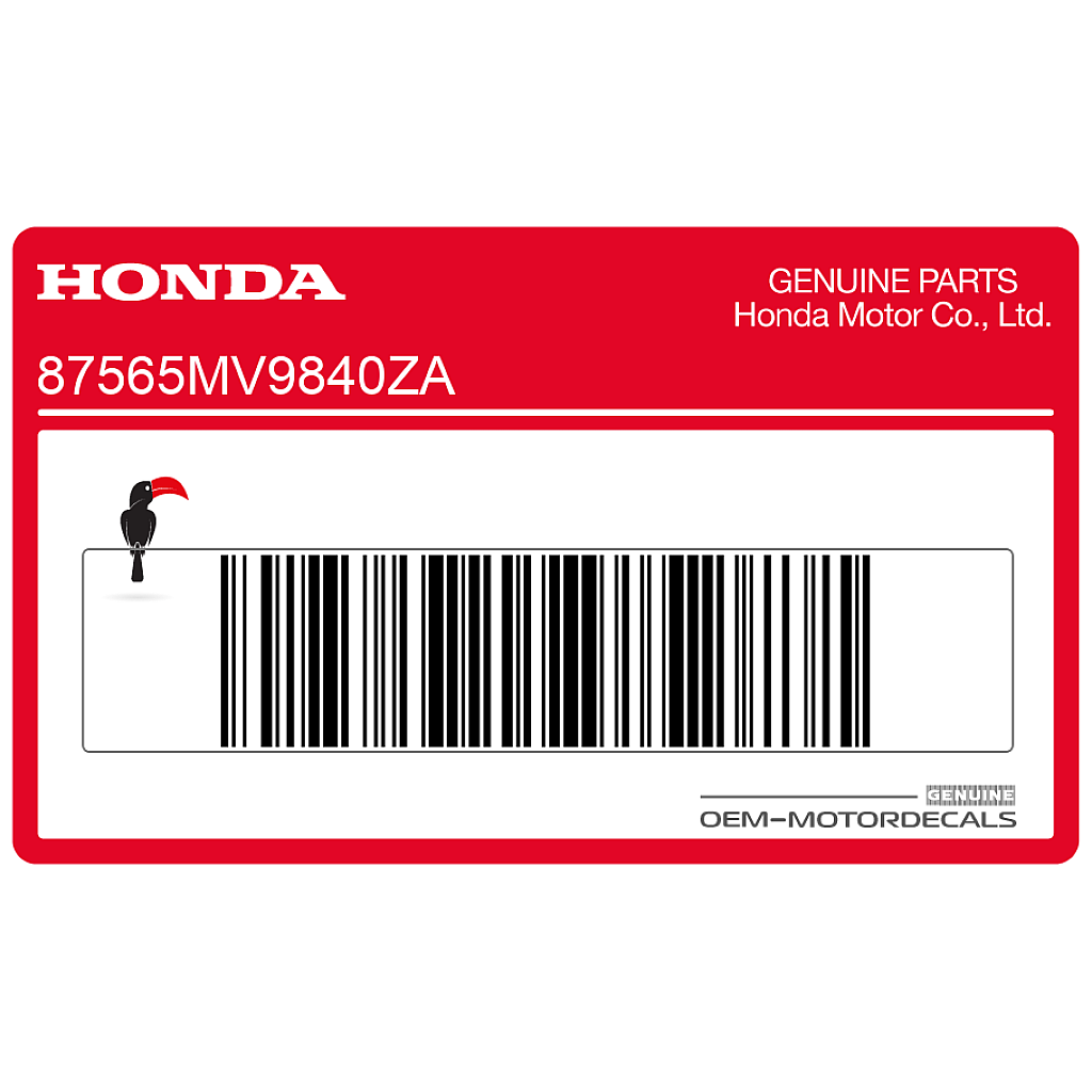 Pegatina Honda CBR600F HURRICANE Chasis OEM 87565MV9840ZA