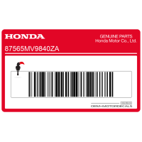 HONDA Pegatina de precaución del chasis 87565-MV9-840ZA
