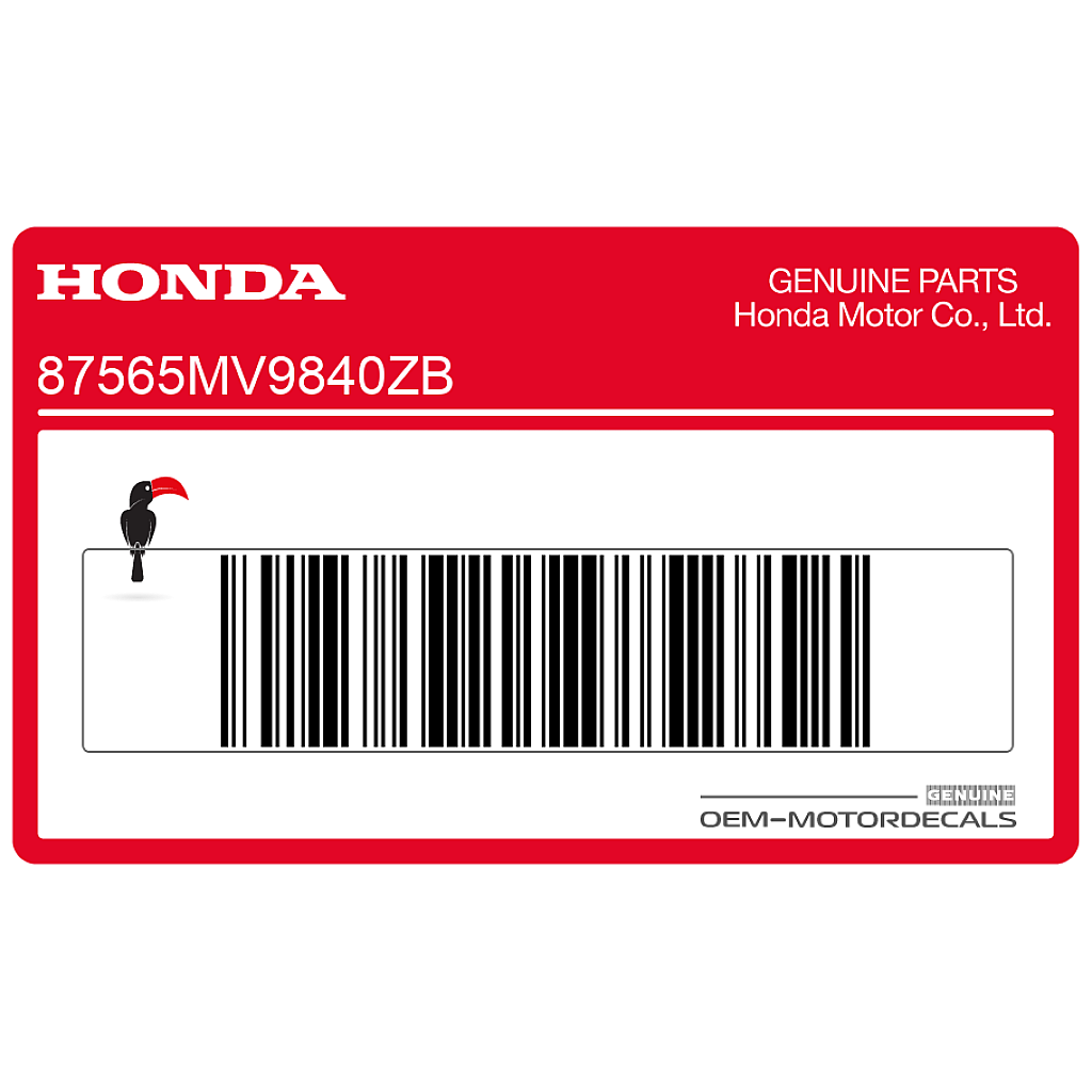 Pegatina de advertencia Honda CBR600F Hurricane OEM 87565MV9840ZB