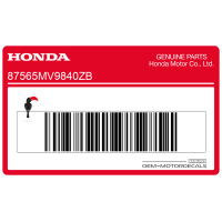 HONDA Pegatina de advertencia 87565-MV9-840ZB
