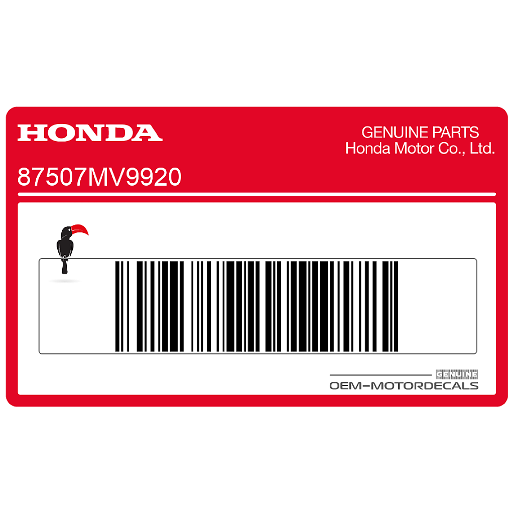 Naklejka na wahacz Honda CBR600F HURRICANE OEM 87507MV9920