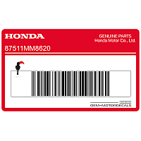HONDA Aufkleber für Helmträger 87511-MM8-620