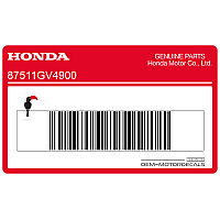 HONDA Helmhouder WAARSCHUWINGSSTICKER 87511-GV4-900