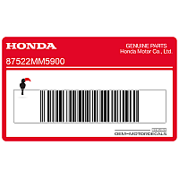 HONDA Adesivo di avvertenza parabrezza 87522-MM5-900