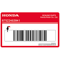 HONDA Waarschuwingssticker voor windscherm 87522-463-941