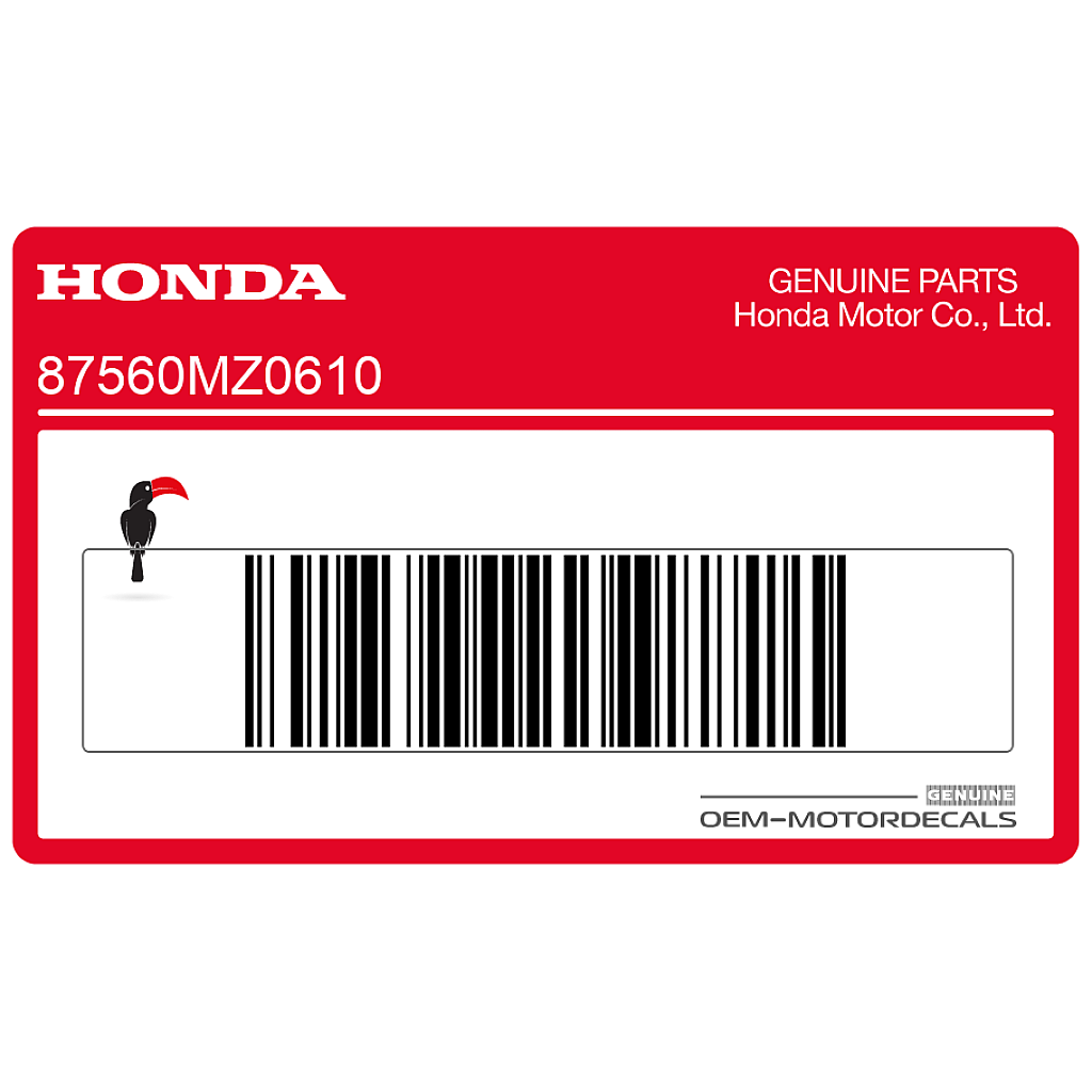 Honda CBR600F HURRICANE Caution Label Warning Decal OEM 87560MZ0610
