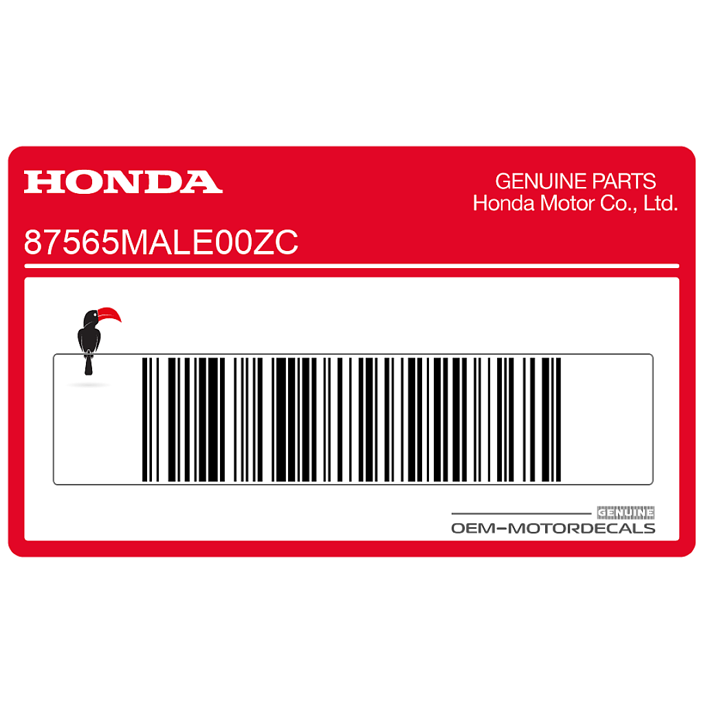 Honda CBR600F HURRICANE Frame or Fairing Caution Label Graphic OEM Part Number 87565MALE00ZC