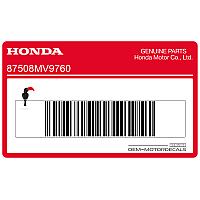HONDA Swingarm drive chain label 87508-MV9-760