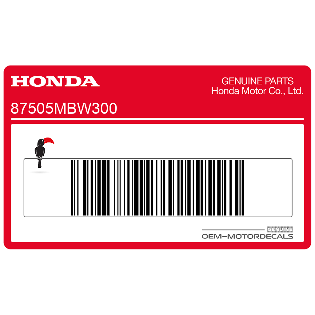 Autocollant d'avertissement de pneu pour bras oscillant Honda CBR600F HURRICANE OEM 87505MBW300