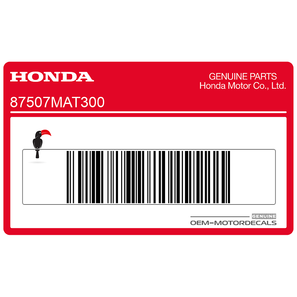 Naklejka Honda na napęd CBR600F HURRICANE OEM 87507MAT300