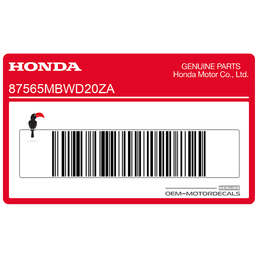 Honda CBR600F HURRICANE Frame Caution Label OEM 87565MBWD20ZA