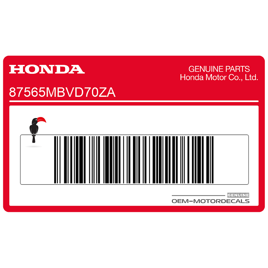 Pegatina Honda CBR600F HURRICANE Depósito Precaución OEM 87565MBVD70ZA