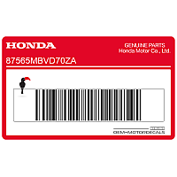 HONDA Kraftstofftank-Warnhinweisaufkleber 87565-MBV-D70ZA