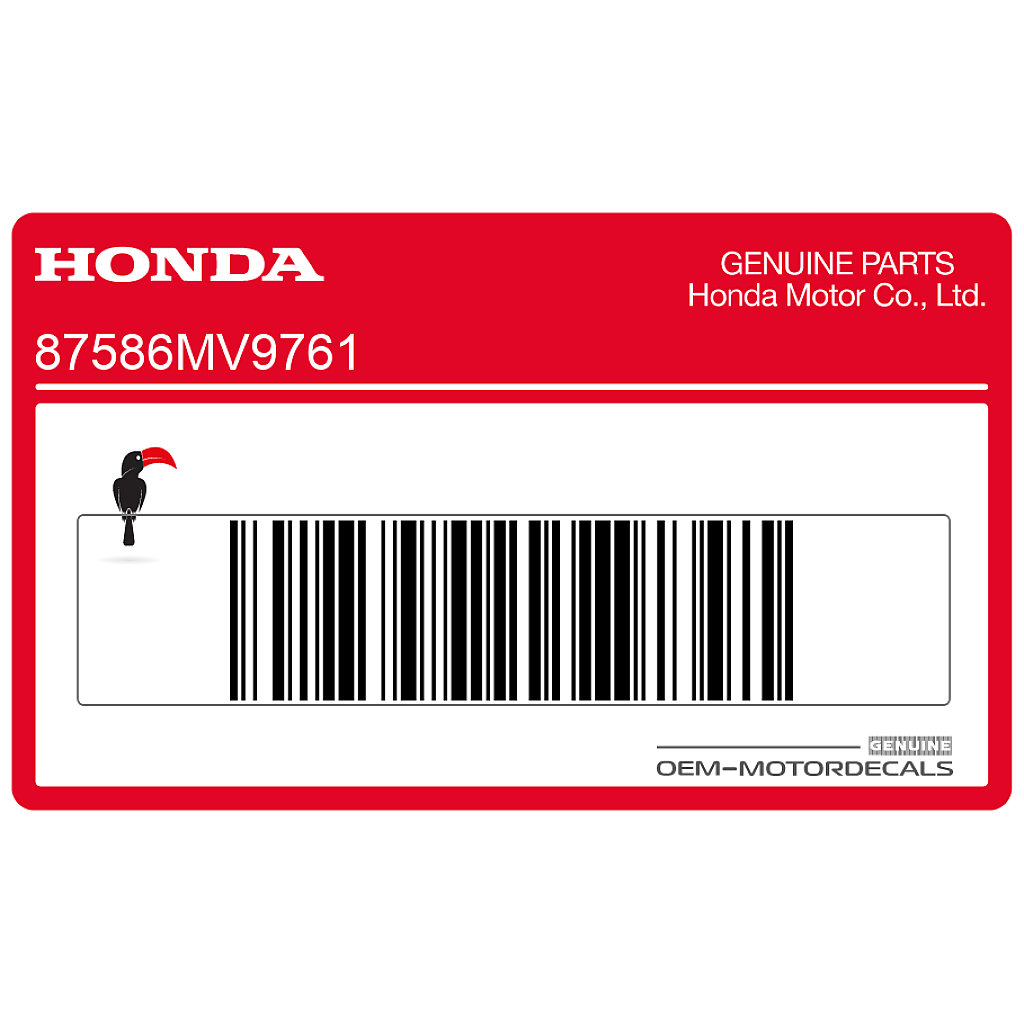 Honda CBR600F Hurricane Tankaufkleber Original OEM 87586MV9761 Warnaufkleber