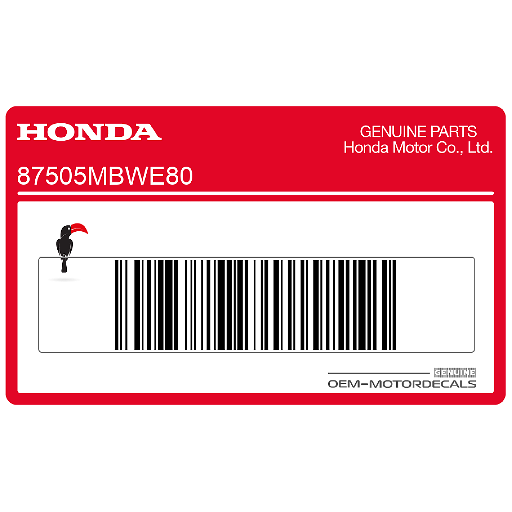 Honda CBR600F Hurricane Schwingen-Reifeninformationsaufkleber OEM 87505MBWE80