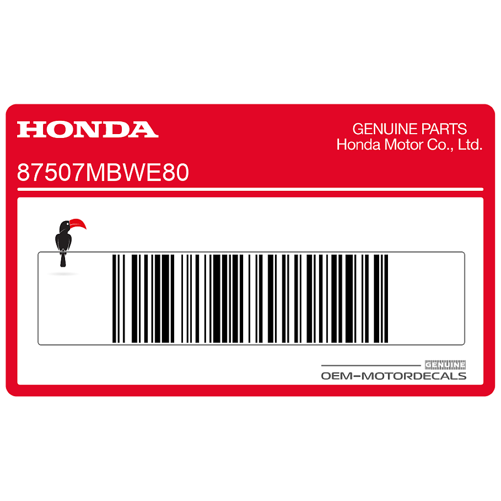 Adesivo Catena Trasmissione Forcellone Honda CBR600F Hurricane OEM 87507MBWE80