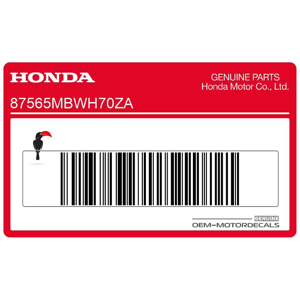 Etichetta di avvertenza serbatoio Honda CBR600F Hurricane OEM 87565MBWH70ZA