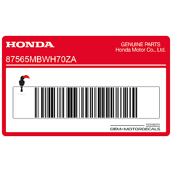 Fuel tank caution label