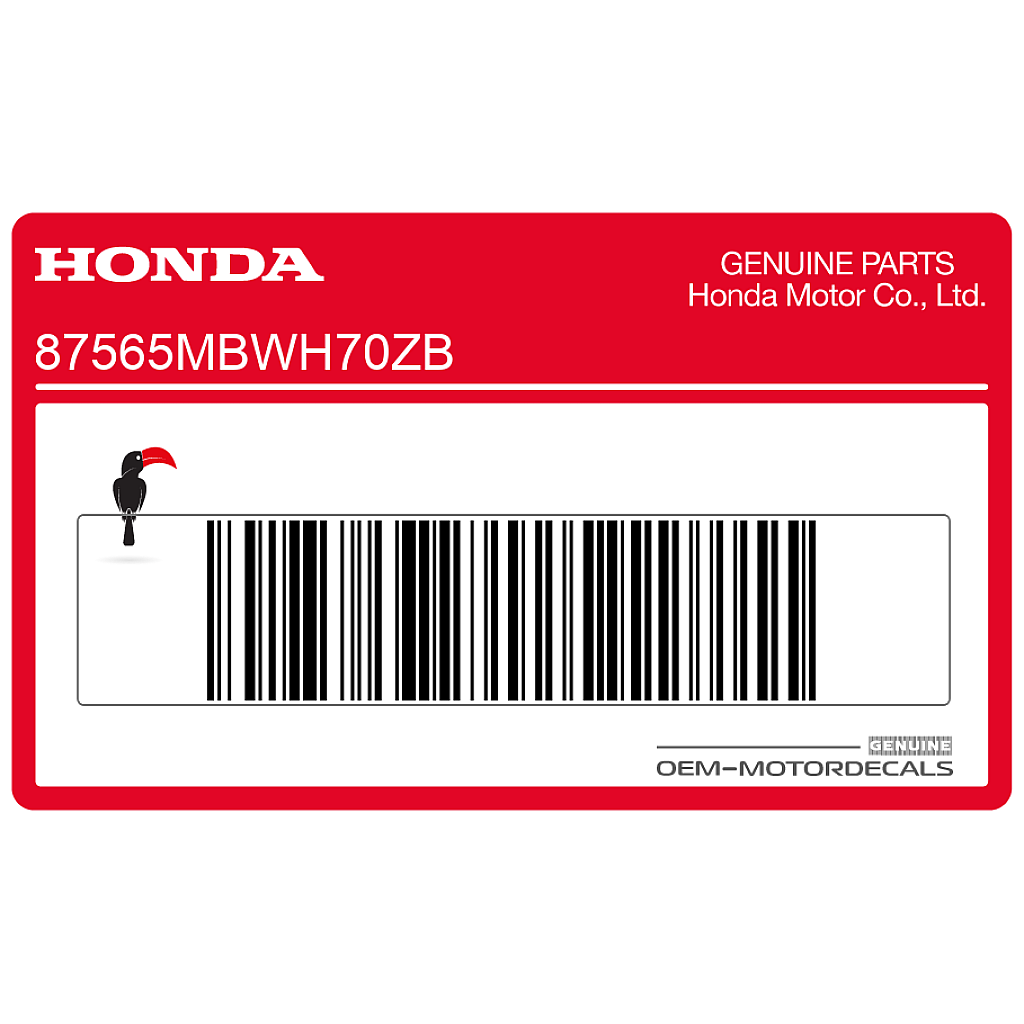 Honda CBR600F HURRICANE Sekcja naklejki ostrzegawczej Naklejka OEM 87565MBWH70ZB