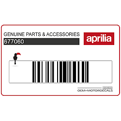 Right front shield SR Aprilia decal, right side