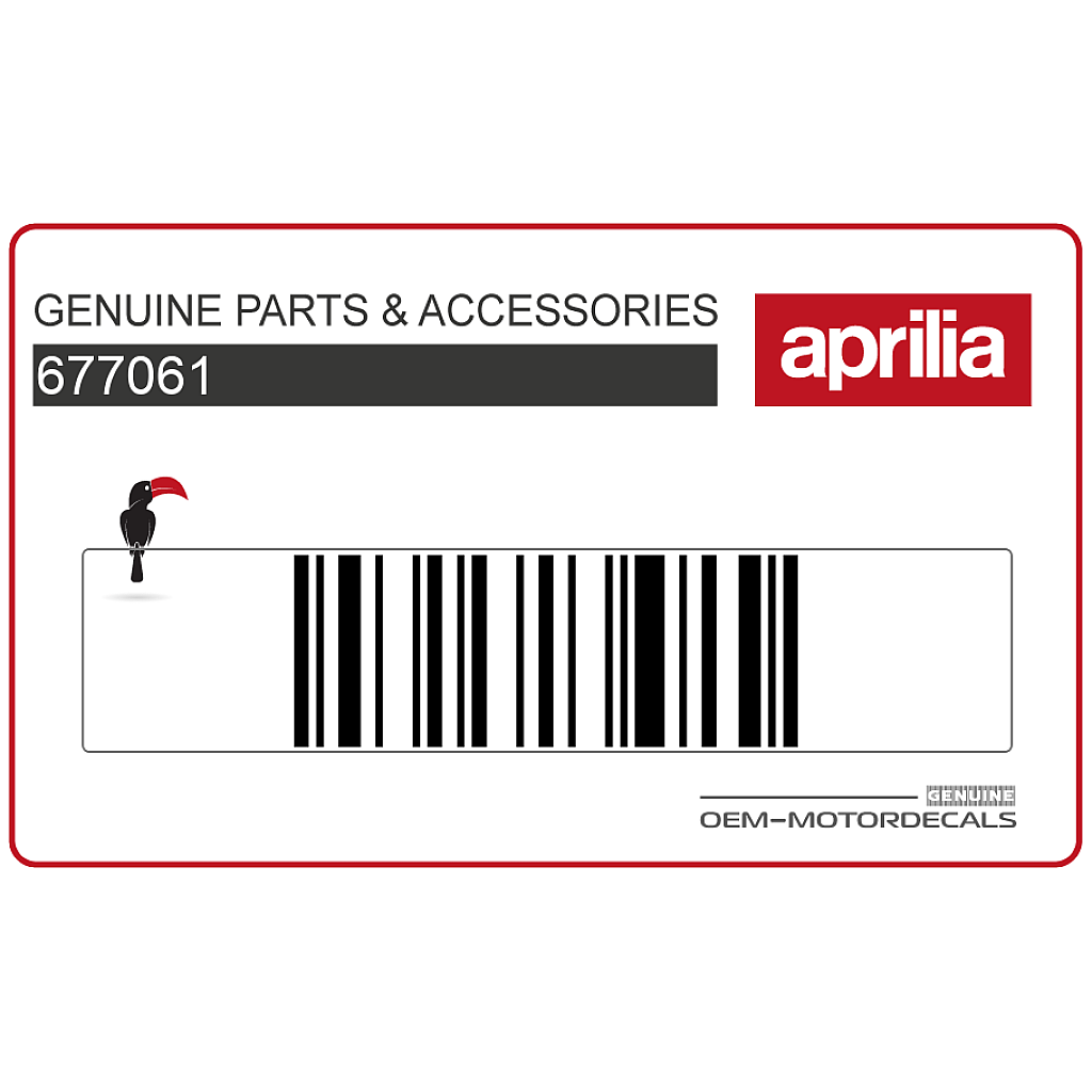 Aprilia SR MOTARD 50 Front Shield SR Graphic Left Side OEM 677061