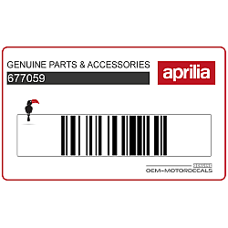 Front shield Aprilia band sticker, left side