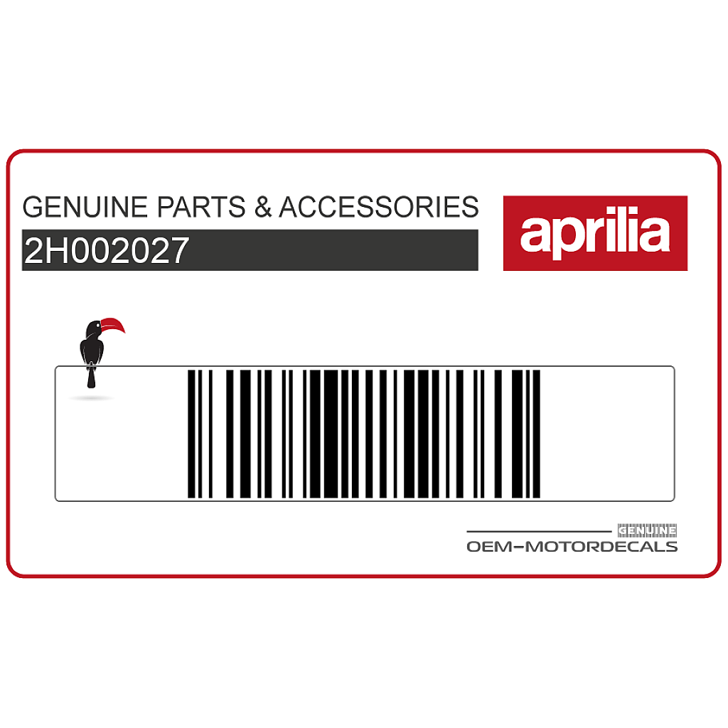 Aprilia SR MOTARD 50 Pegatina Spoiler Lateral Derecho Lado Derecho OEM 2H002027
