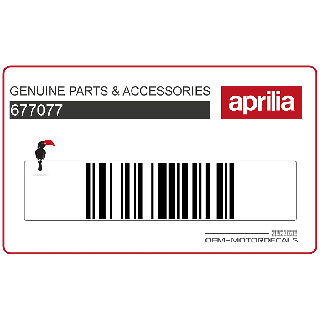 Aprilia SR Motard Front Shield 125 Graphic Right Side OEM 677077