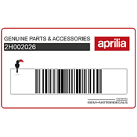 APRILIA Autocollant graphique pour pare-brise SR Motard 125 2H002026