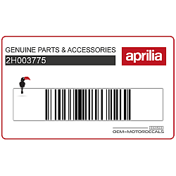 Aprilia Unterspoiler Aufkleber, rechte Seite