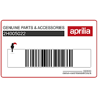 APRILIA Autocollant noir pour flanc de carénage, côté droit 2H005022