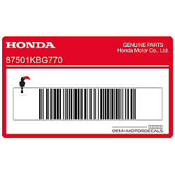 Frame plate registered no. decal