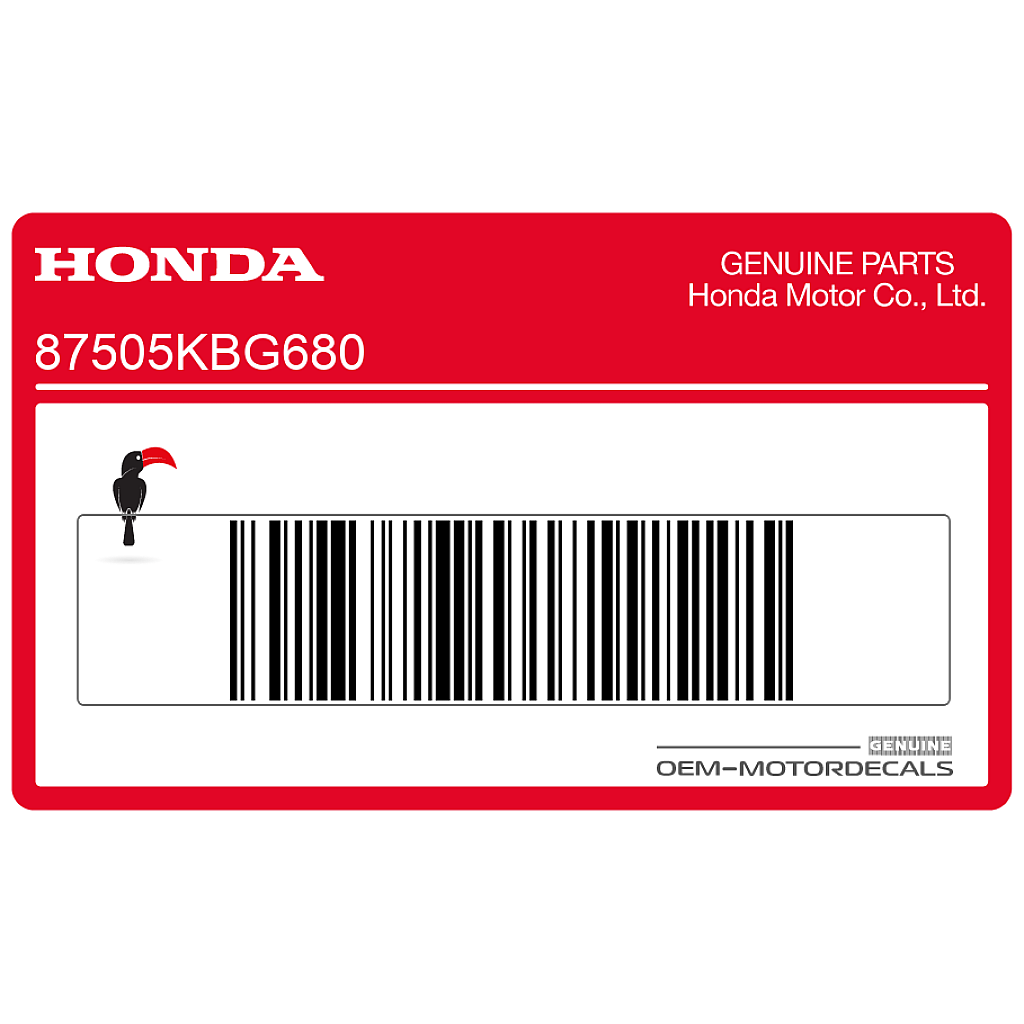 Honda CB250 Adesivo Avvertenza Pneumatico Paracoppa Catena OEM 87505KBG680