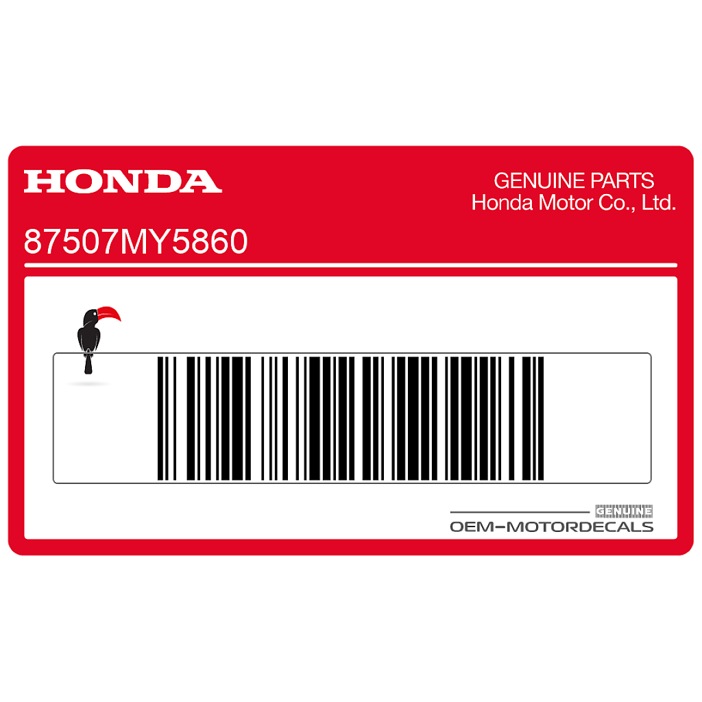 Autocollant de chaîne de transmission sur bras oscillant gauche Honda CB500 OEM 87507MY5860