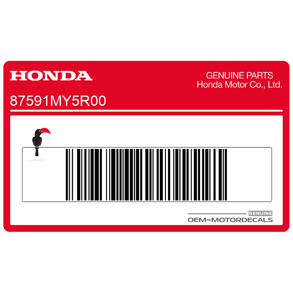 Honda CB500 Étiquette de sécurité inviolable autocollant de sécurité OEM d'origine 87591MY5R00