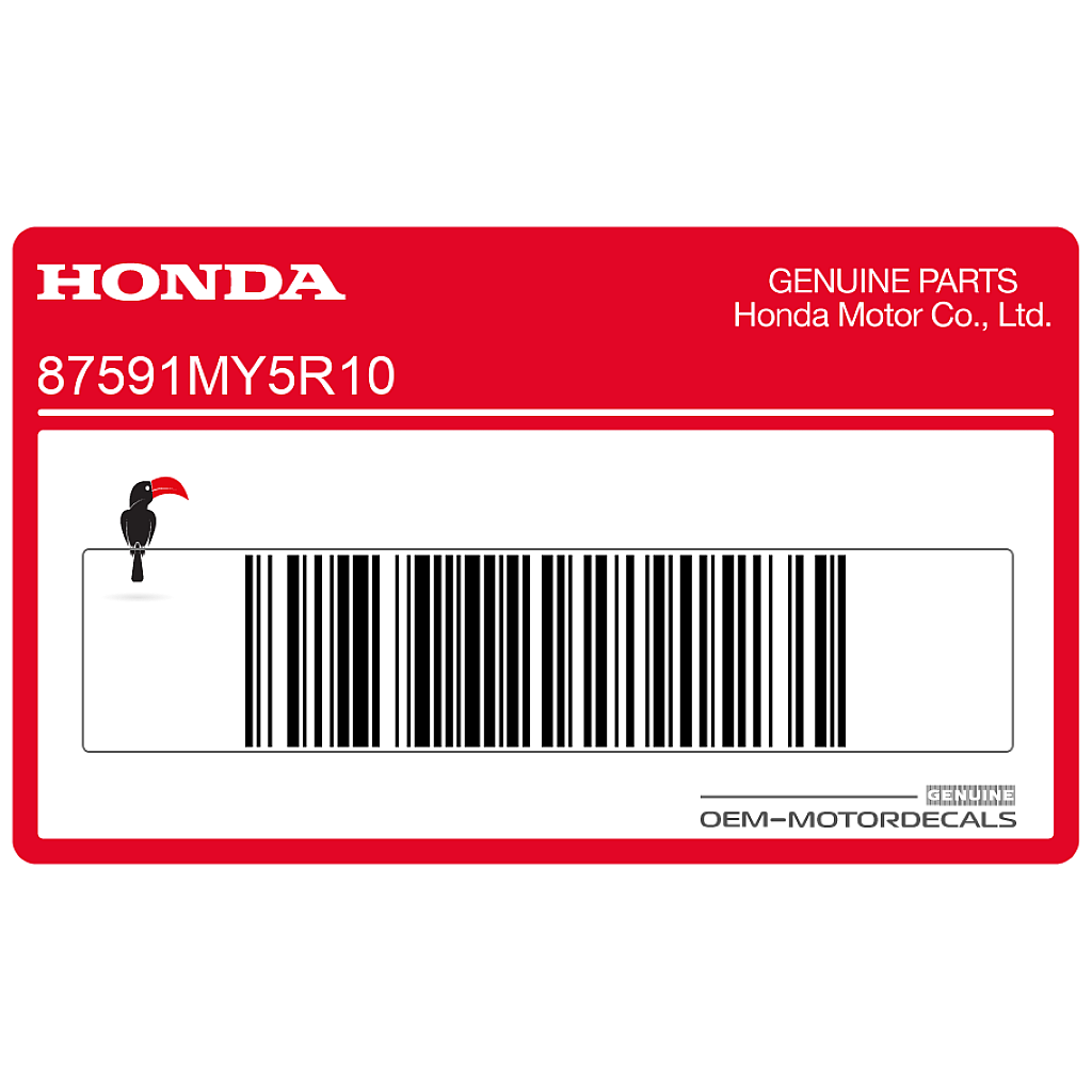 Honda CB500 Étiquette d'avertissement inviolable OEM 87591MY5R10