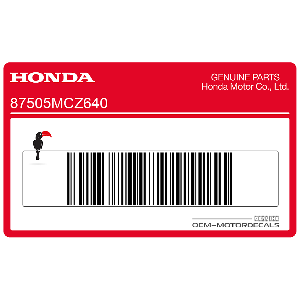 Honda CB900F Hornet Swingarm Bandinformatie Waarschuwingssticker Decal OEM 87505MCZ640