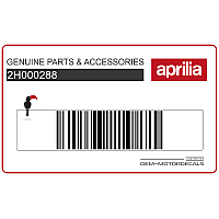 APRILIA Prawa owiewka tylna Aprilia - naklejka karbonowa 2H000288