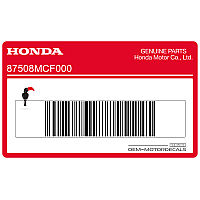 HONDA Autocollant de réglage de chaîne de bras oscillant 87508-MCF-000