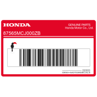 HONDA Adesivo di avvertenza per codone posteriore 87565-MCJ-000ZB