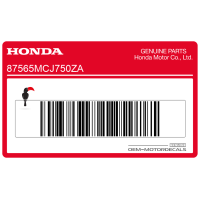 HONDA Pegatina de color de advertencia 87565-MCJ-750ZA