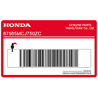 HONDA Naklejka ostrzegawcza 87565-MCJ-750ZC