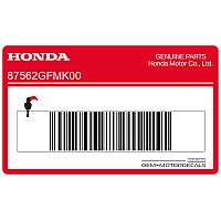 HONDA Fuel tank REFUEL CAUTION decal 87562-GFM-K00