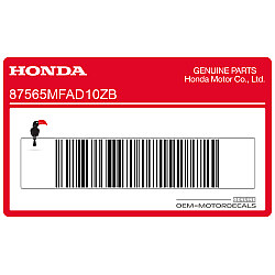 Fuel tank caution label