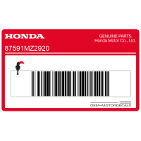 HONDA Etichetta di avviso antimanomissione Honda 87591-MZ2-920