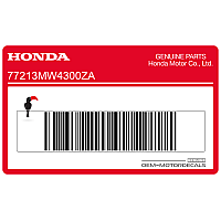 HONDA Right seat cowl stripe, right side 77213-MW4-300ZA